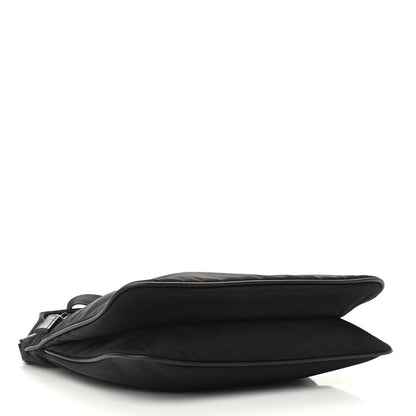 Prada Nylon Vela Flat Messenger Bag Black 4 of 9