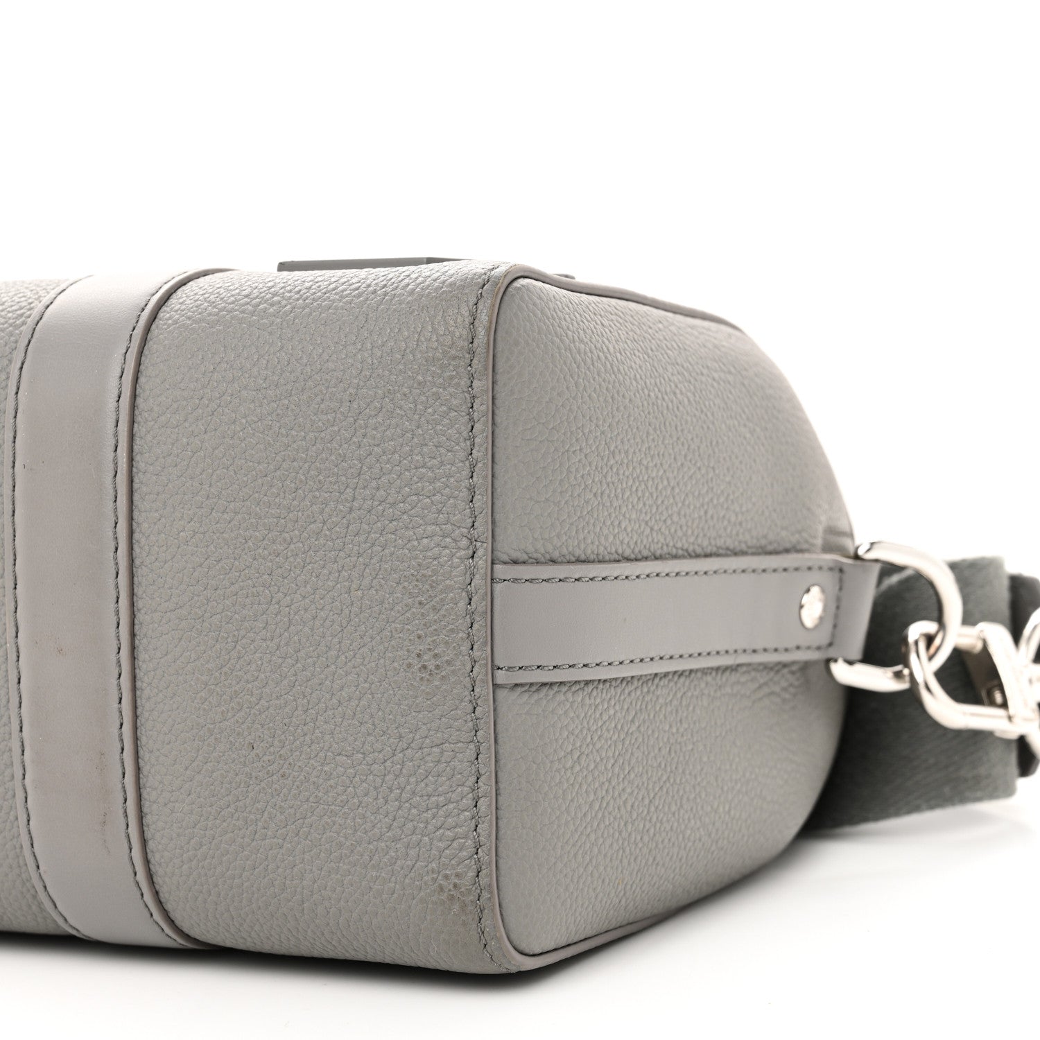 Louis Vuitton Grained Calfskin Aerogram City Keepall Gris 9 of 11