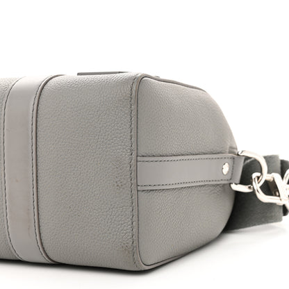 Louis Vuitton Grained Calfskin Aerogram City Keepall Gris 9 of 11