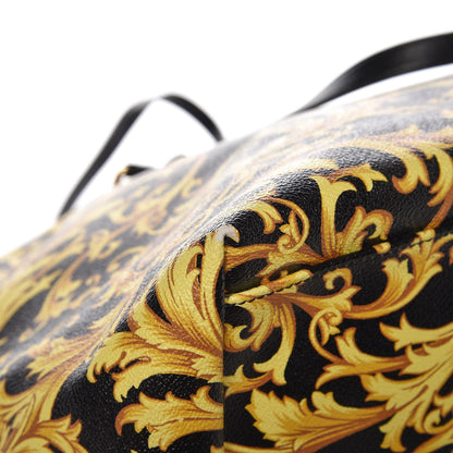 Versace PVC Barocco Printed Tote Black Gold 10 of 14
