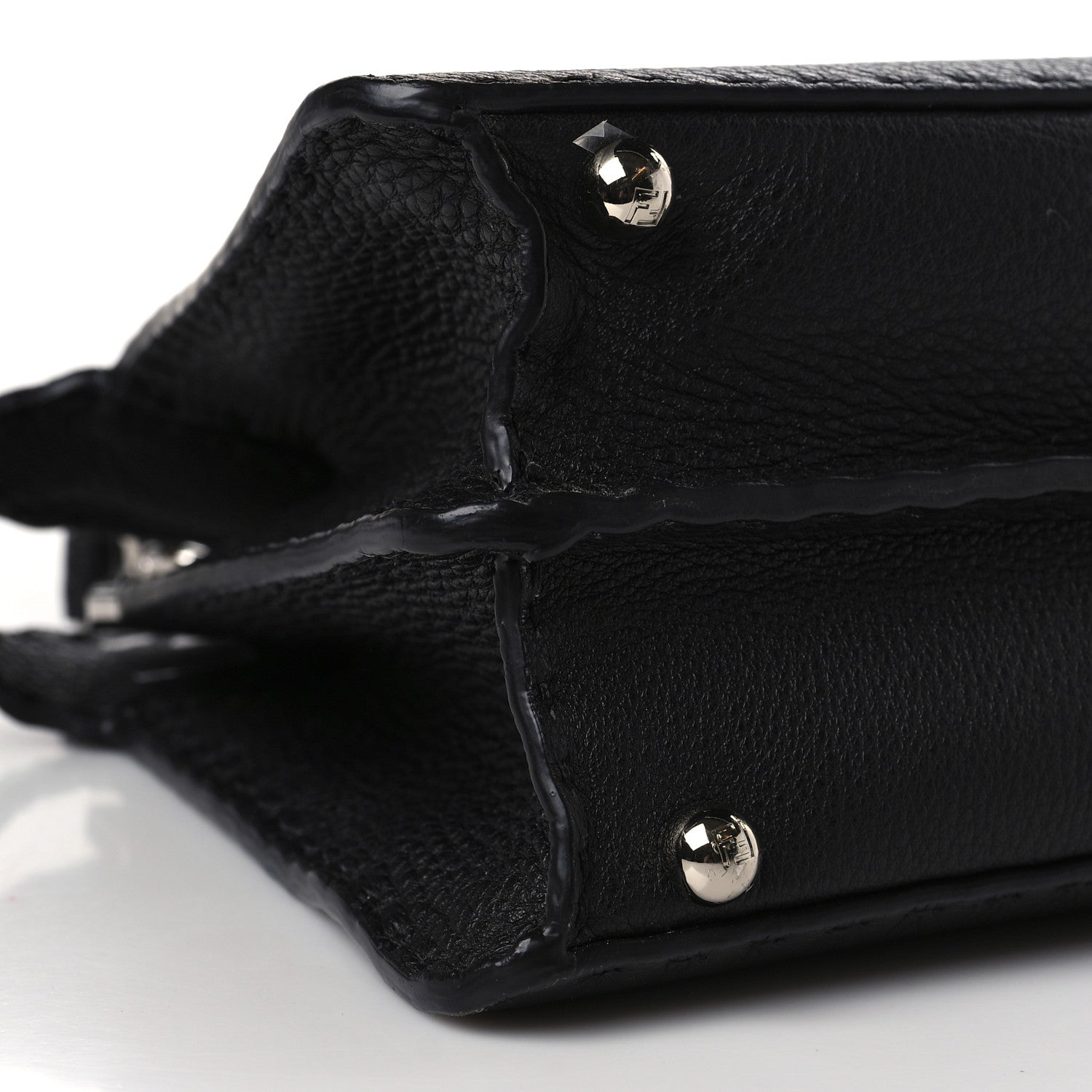 Fendi Cuoio Romano Selleria Chamois Small Peekaboo I SEE U Satchel Black Camel Sunflower 7 of 9