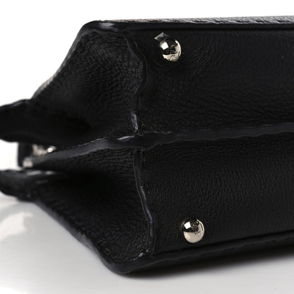 Fendi Cuoio Romano Selleria Chamois Small Peekaboo I SEE U Satchel Black Camel Sunflower 7 of 9