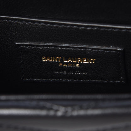 Saint Laurent Lambskin Matelasse Chevron Monogram Small Sulpice Bag Black 6 of 6