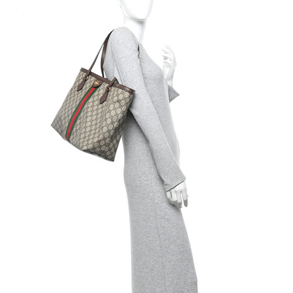 Gucci GG Supreme Monogram Medium Ophidia Shopping Tote Brown 2 of 11