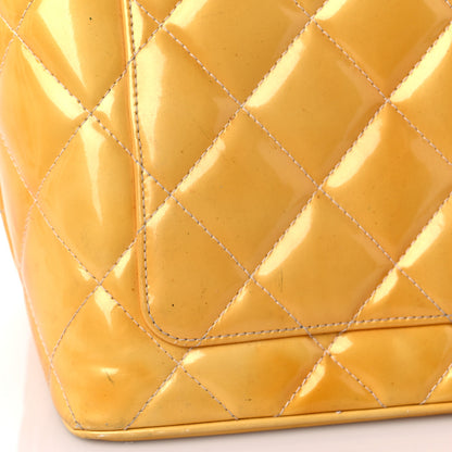 Chanel Patent Quilted Medallion Tote Yellow 24 of 32