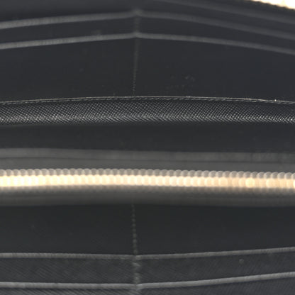 Prada Saffiano Metal Zip Around Wallet Black 5 of 13