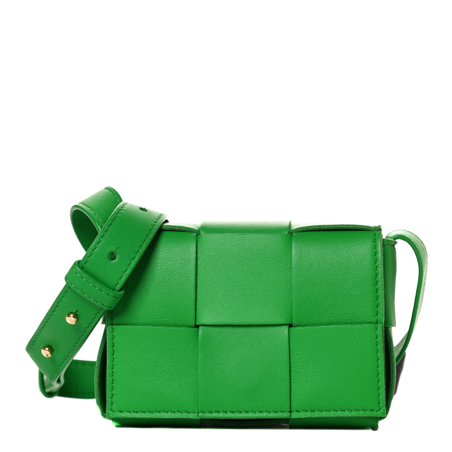 Lambskin Maxi Intrecciato Extra Mini Cassette Crossbody Bag Parakeet