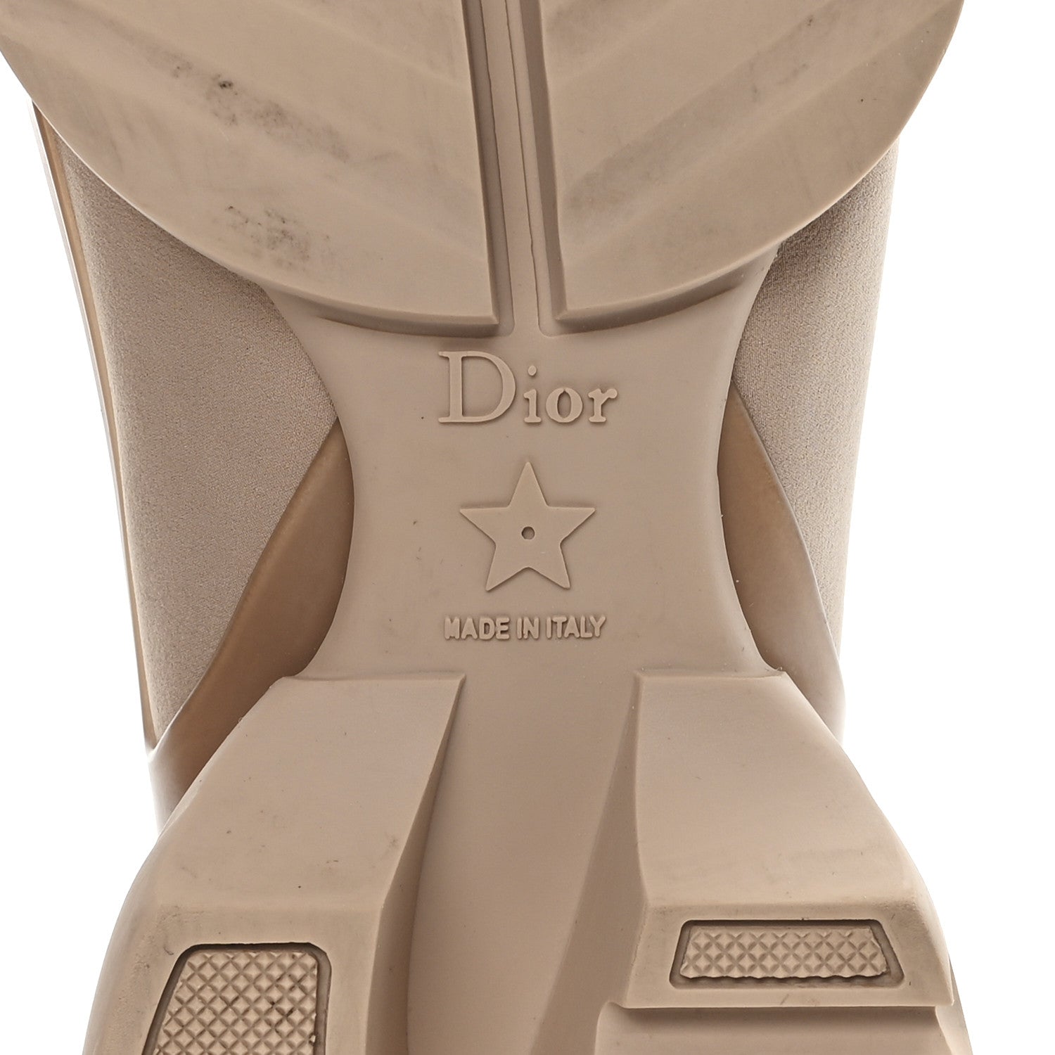 Christian Dior Neoprene Rubber Womens D-Connect Sneakers 37.5 Nude 7 of 9