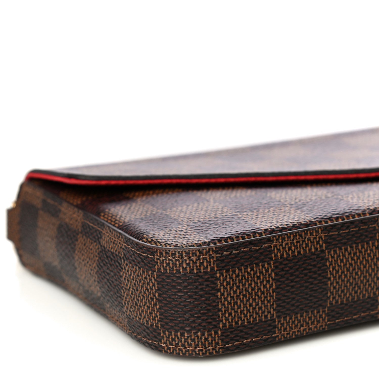 Louis Vuitton Damier Ebene Pochette Felicie Chain Wallet 9 of 14