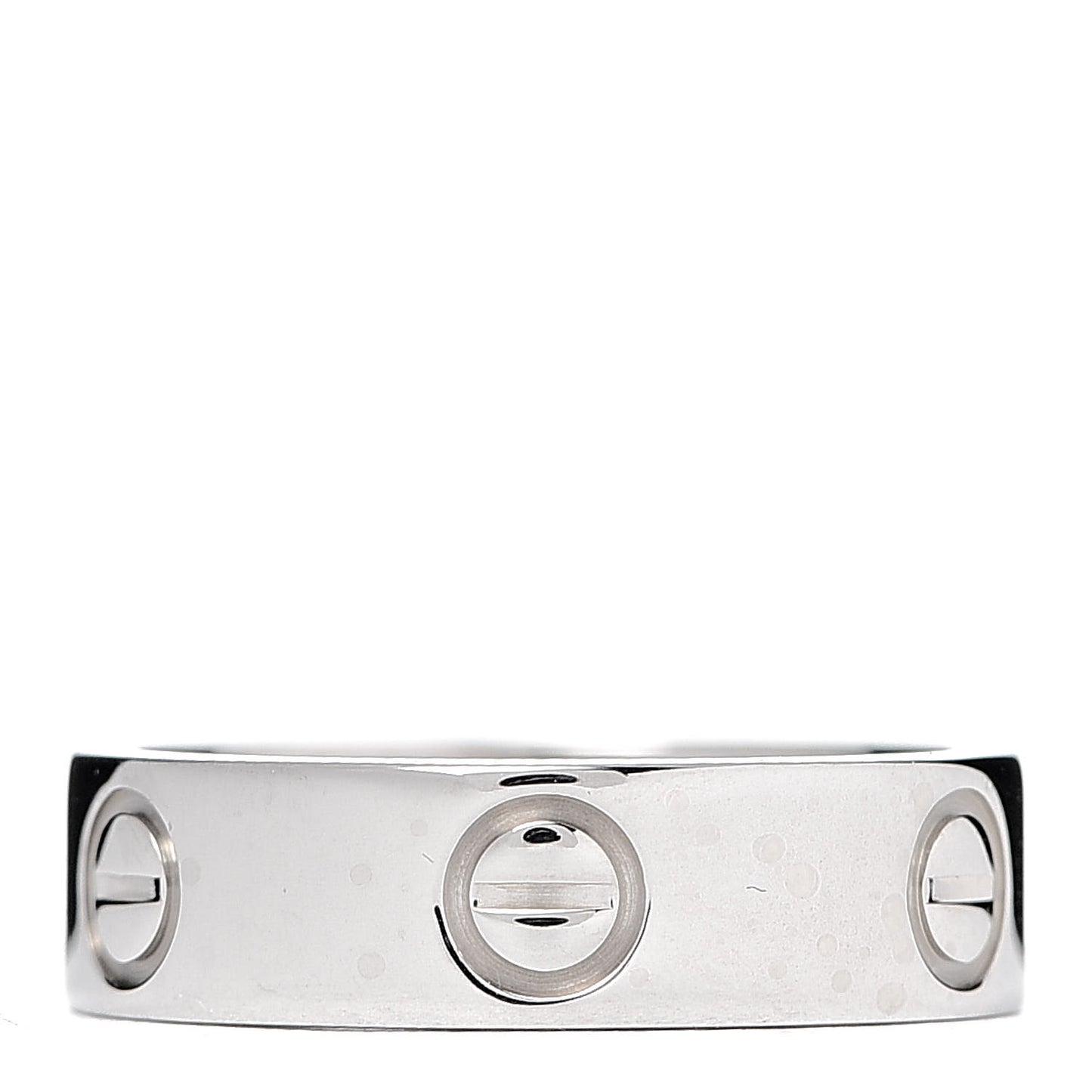 18K White Gold 5.5mm LOVE Ring 52 6
