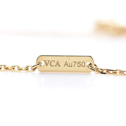 Van Cleef & Arpels 18K Yellow Gold Mother of Pearl Vintage Alhambra Pendant Necklace 5 of 6