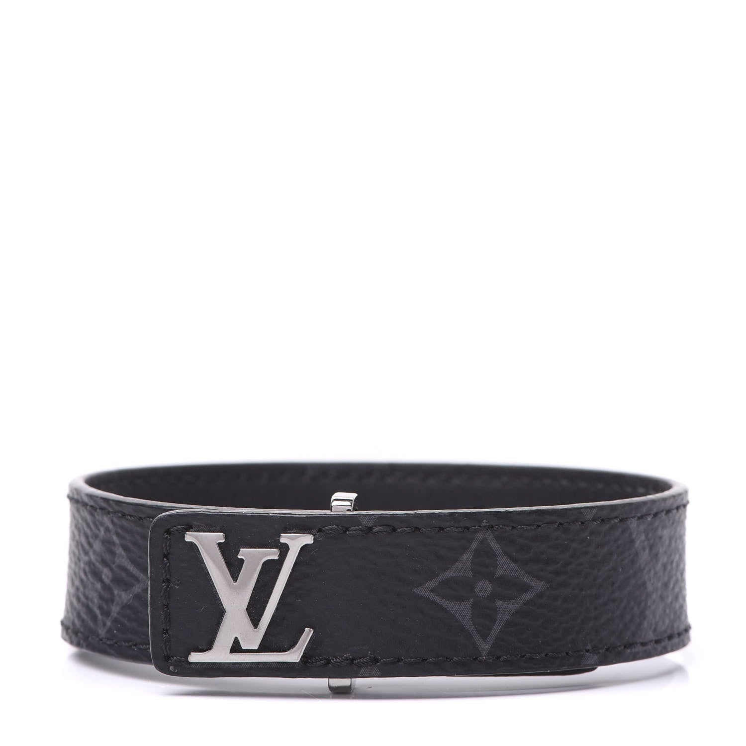 Louis Vuitton Monogram Eclipse LV Slim Bracelet 21 1 of 5