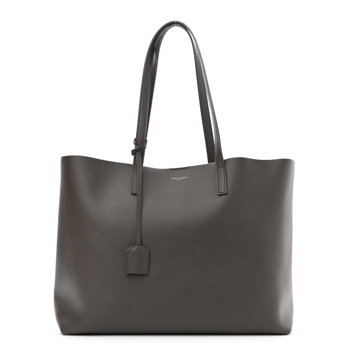 Saint Laurent Calfskin Large Shopping Tote Fog 1 of 15
