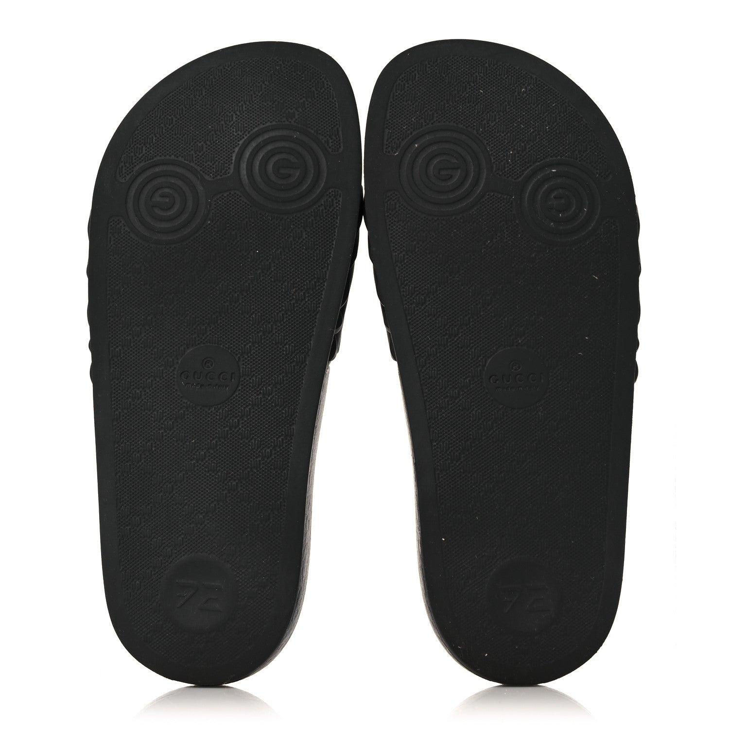 Gucci Rubber Matelasse Womens Slide Sandals 35 Black 5 of 10