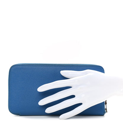Hermes Epsom Silk'In Wallet Bleu Paradis 2 of 12