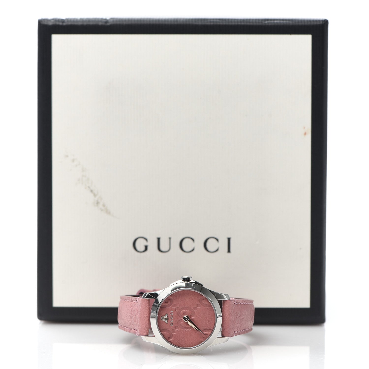 Gucci Stainless Steel Calfskin 27mm G-Timeless Quartz Watch Pink 8 of 8