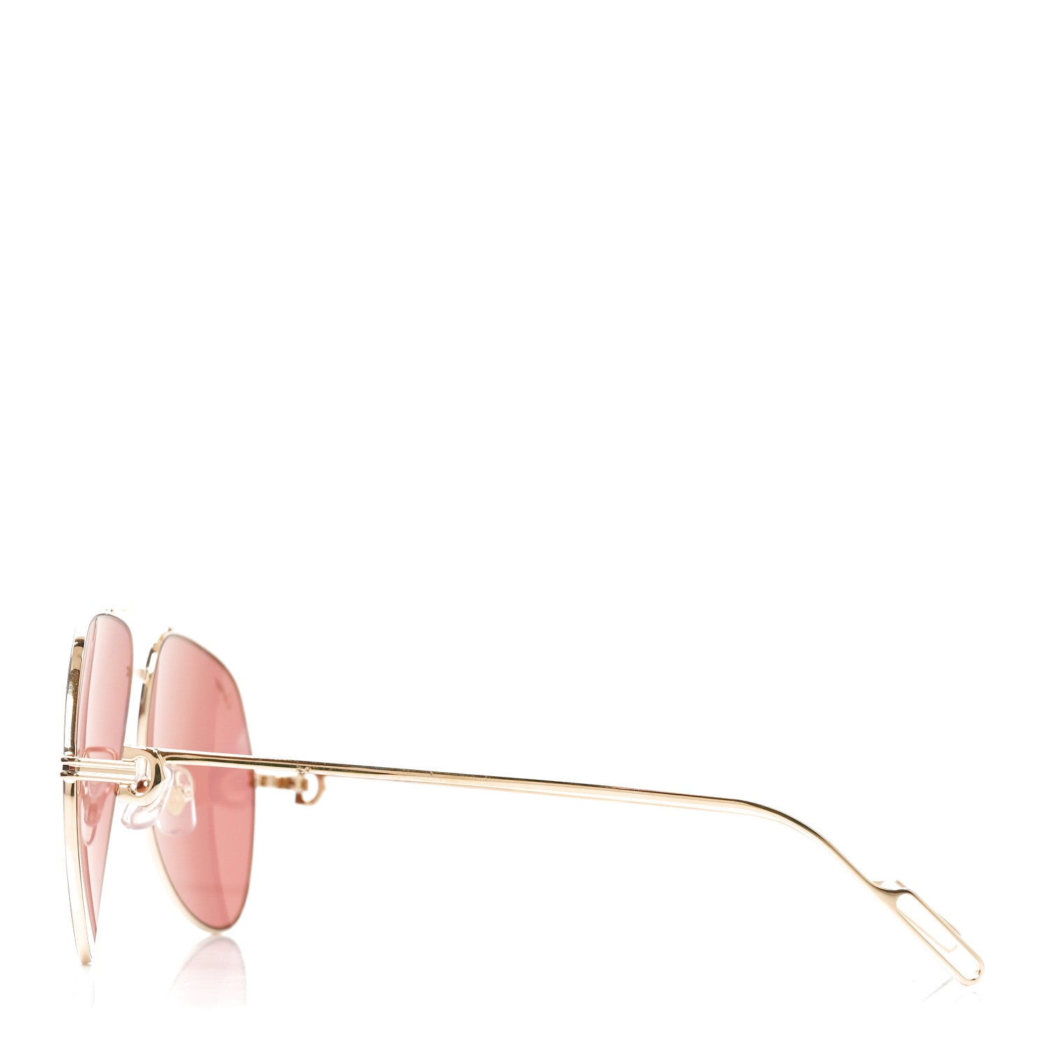 Cartier Santos Aviator Sunglasses CT0110S Gold 3 of 7