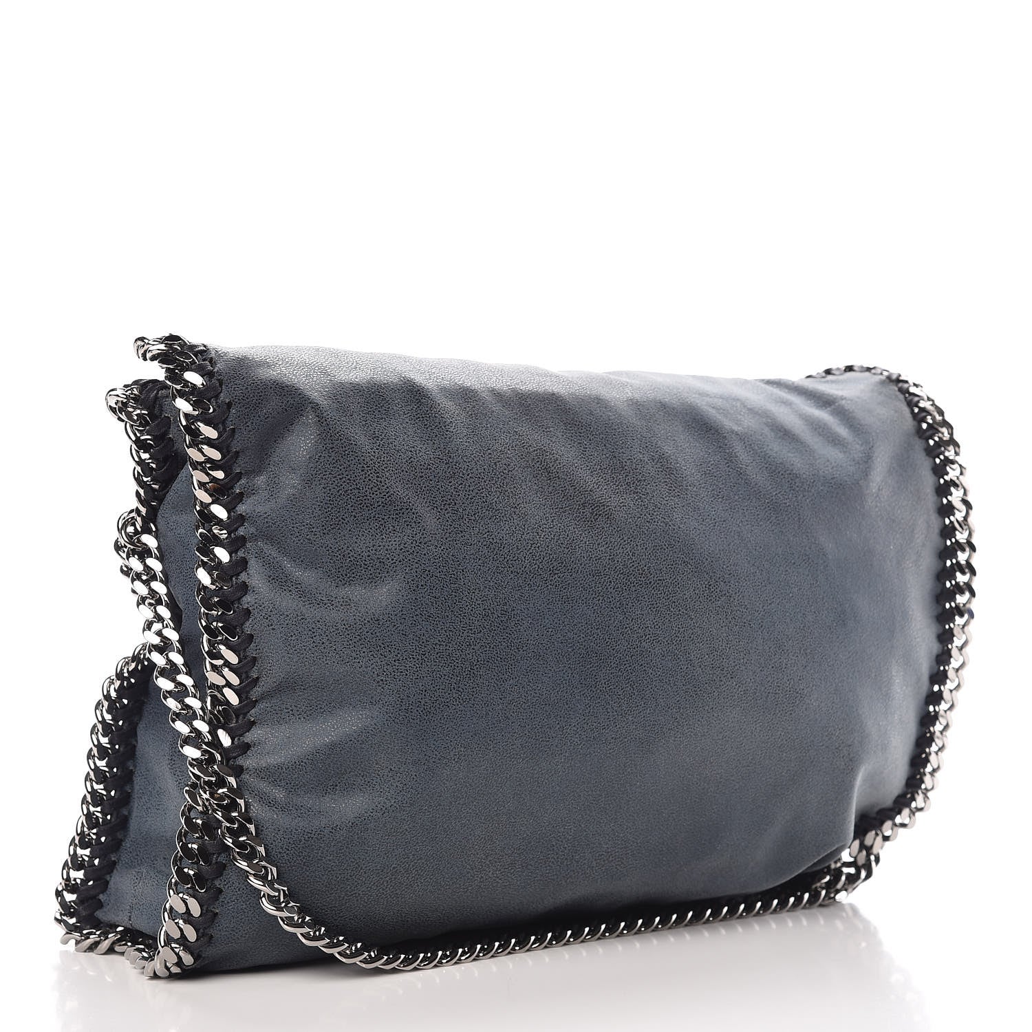Stella McCartney Shaggy Deer Falabella Fold Over Tote Blue 4 of 7