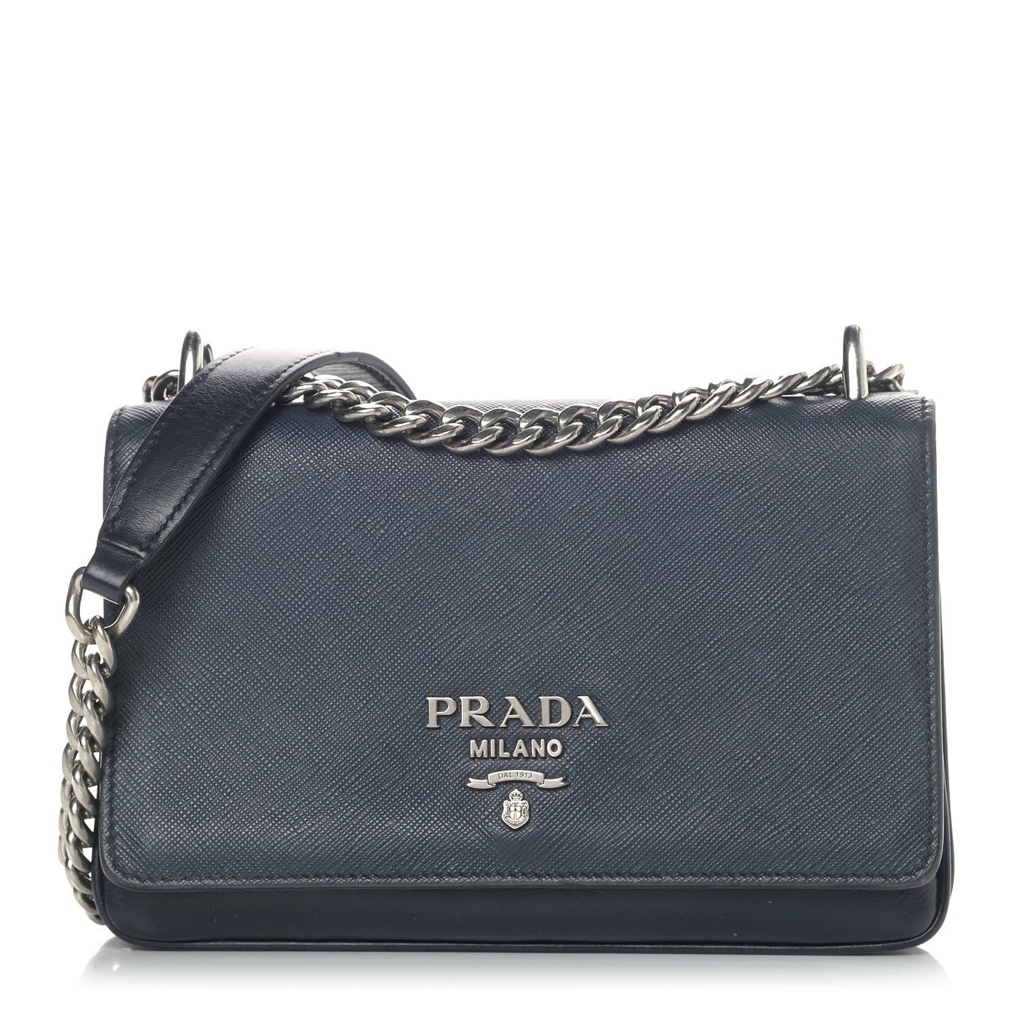 Saffiano Soft Calf Chain Crossbody Bag Baltico