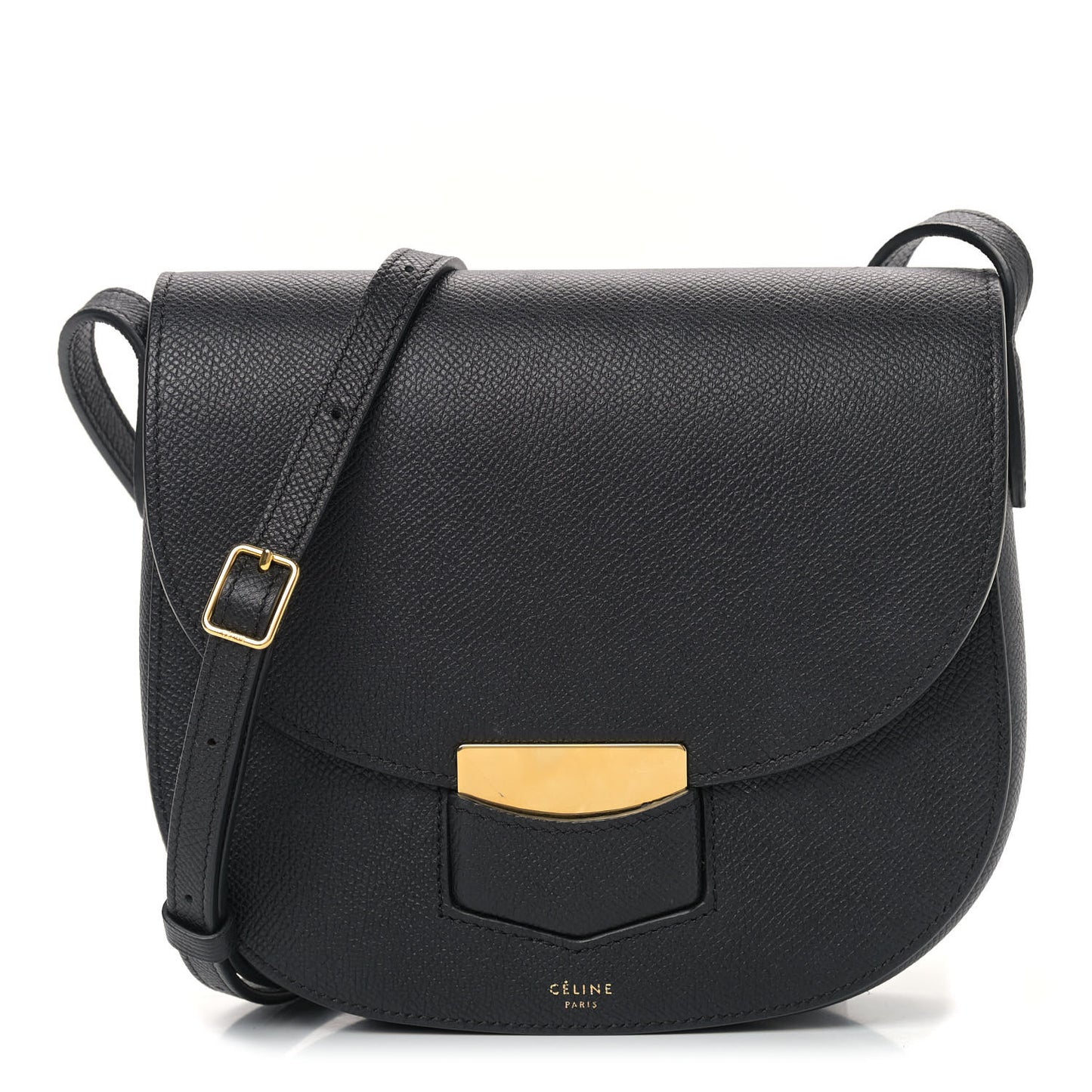 Grained Calfskin Small Trotteur Black