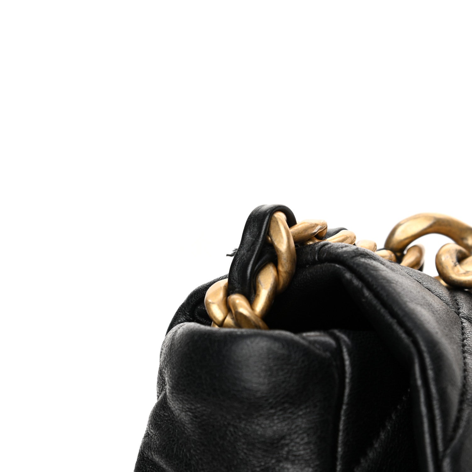 Chanel Goatskin Quilted Large Chanel 19 Flap Black 32 of 33