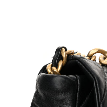 Chanel Goatskin Quilted Large Chanel 19 Flap Black 32 of 33