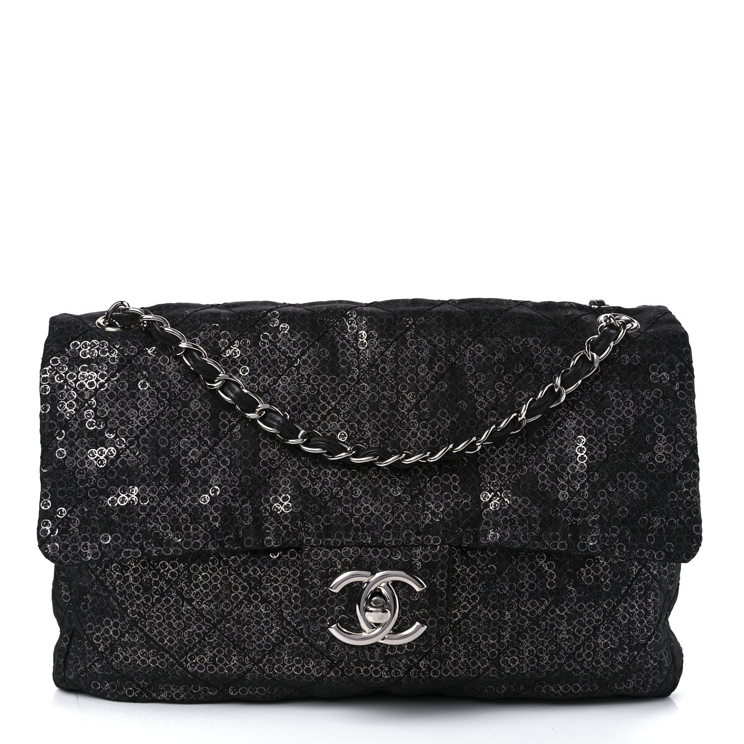 Chanel Hidden Sequin Maxi Flap Black 1 of 9