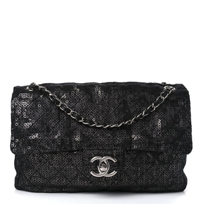 Chanel Hidden Sequin Maxi Flap Black 1 of 9