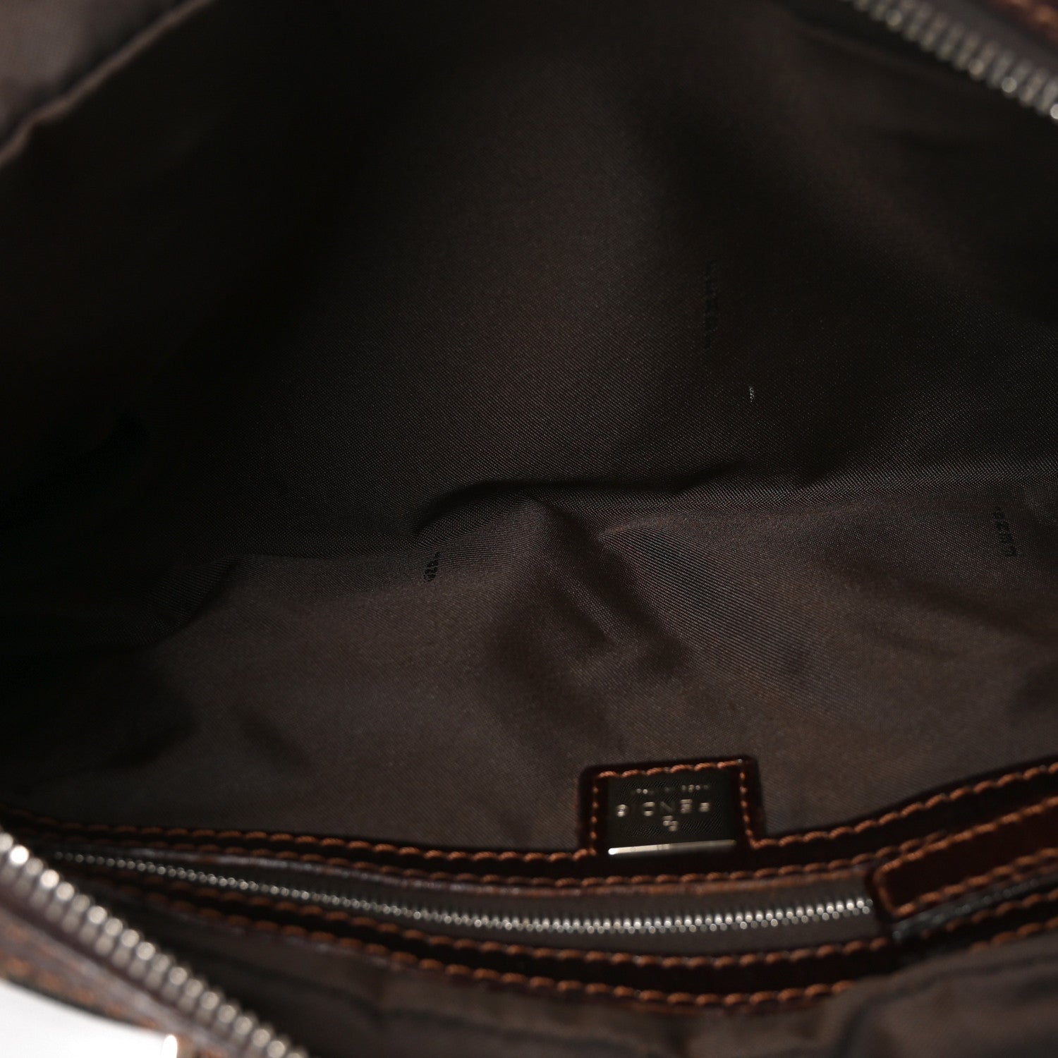 Fendi Zucca Zip Top Tote Tobacco Moro 5 of 9