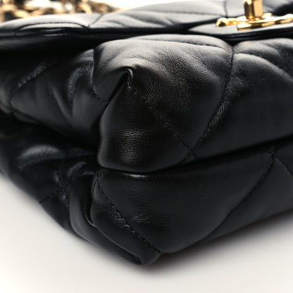 Chanel Lambskin Quilted Small Chain Top Handle Flap Black 7 of 9