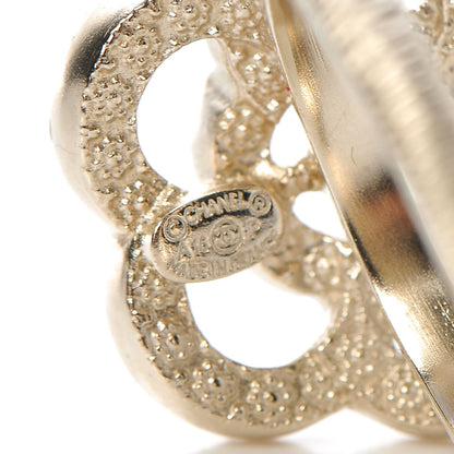 Chanel Pearl CC Camellia Ring 6 Gold Black 5 of 6