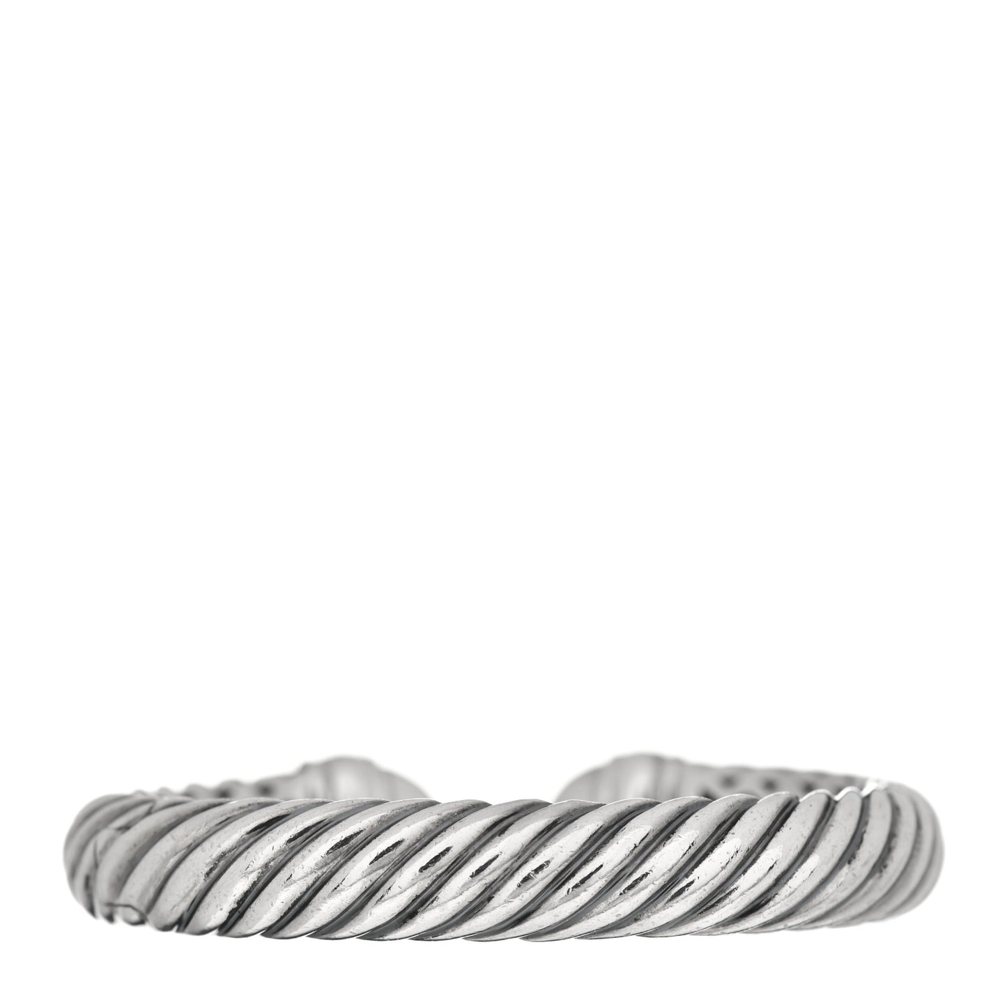 Sterling Silver Diamond 10mm Sculpted Cable Bracelet