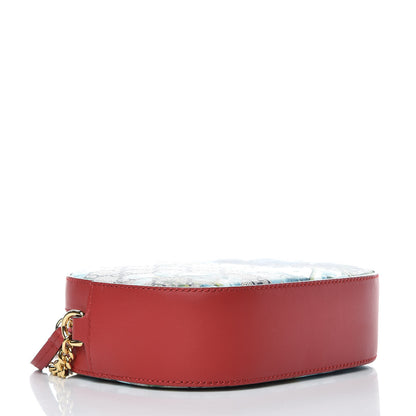 Gucci GG Supreme Monogram Blooms Mini Chain Shoulder Bag Beige Blue Navy Hibiscus Red 4 of 8