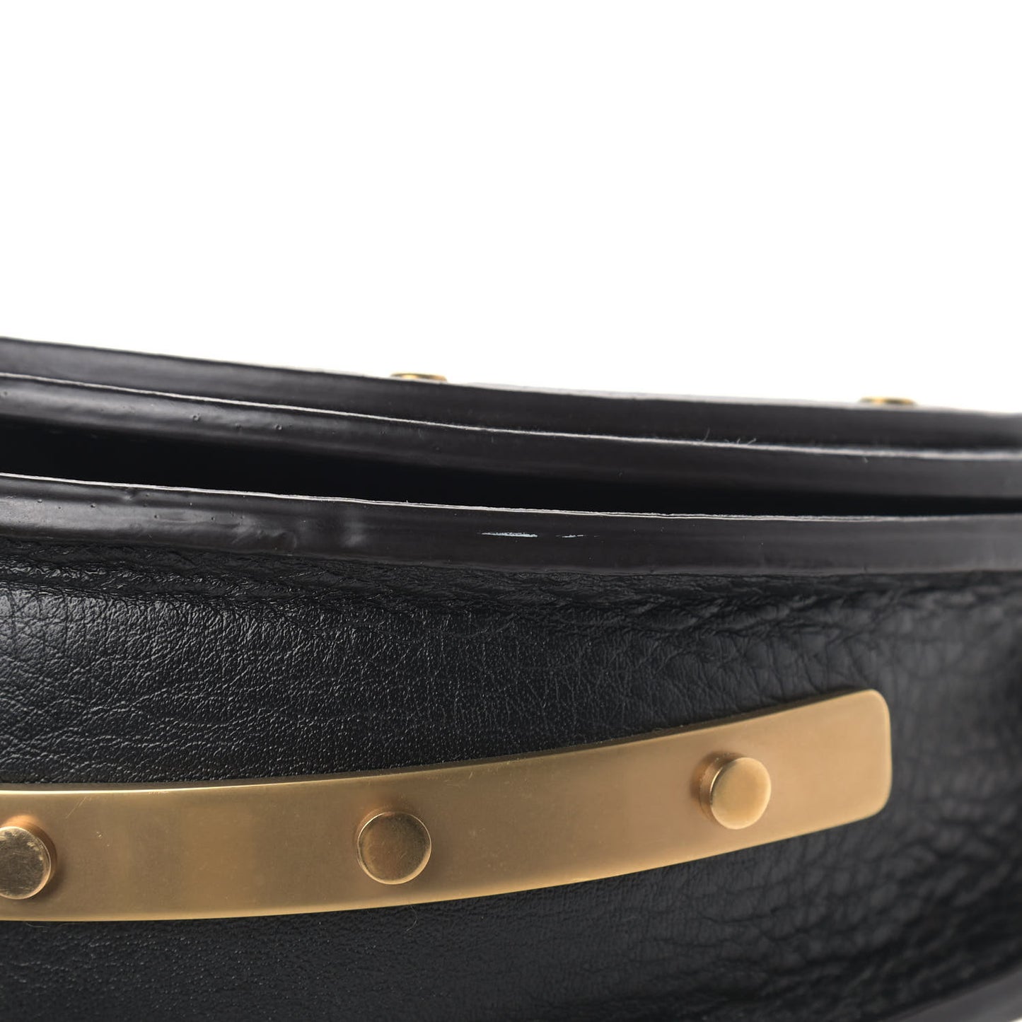 Calfskin Small Nile Bracelet Minaudiere Bag Black