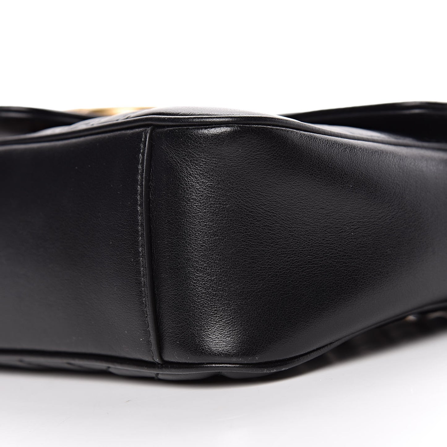 Calfskin Matelasse Small GG Marmont Shoulder Bag Black