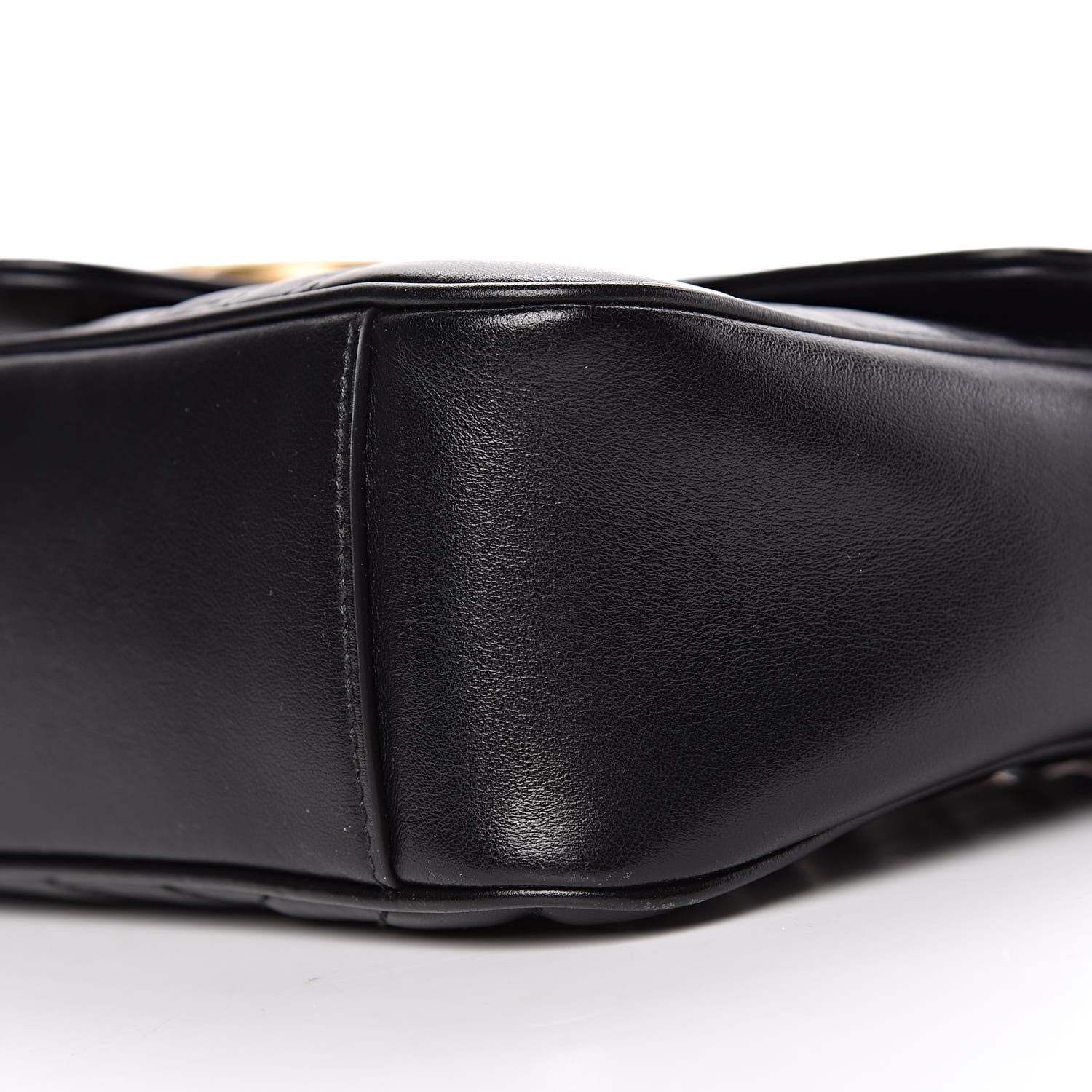 Gucci Calfskin Matelasse Small GG Marmont Shoulder Bag Black 9 of 9