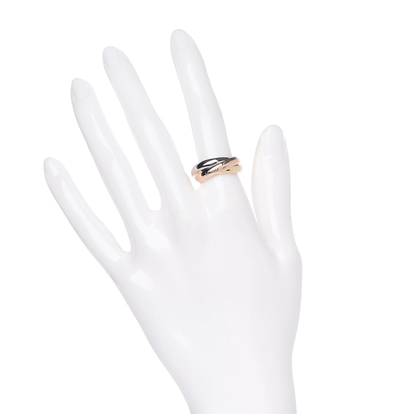 18K Pink Yellow White Gold Classic Les Must De Trinity Ring 53 6.25
