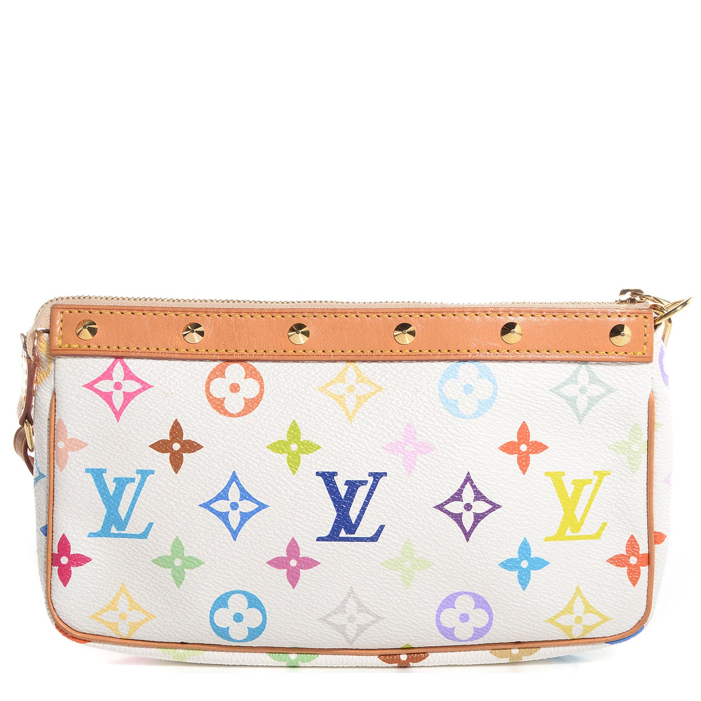 Monogram Multicolor Pochette Accessories White