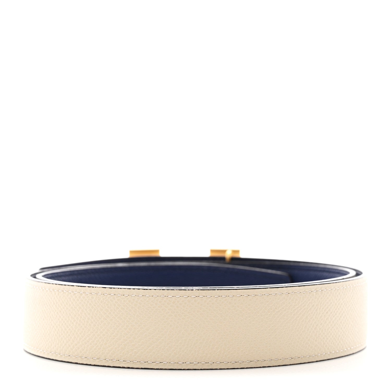 Hermes Epsom Martelee Constance Belt 85 34 Bleu De Malte Craie 2 of 6