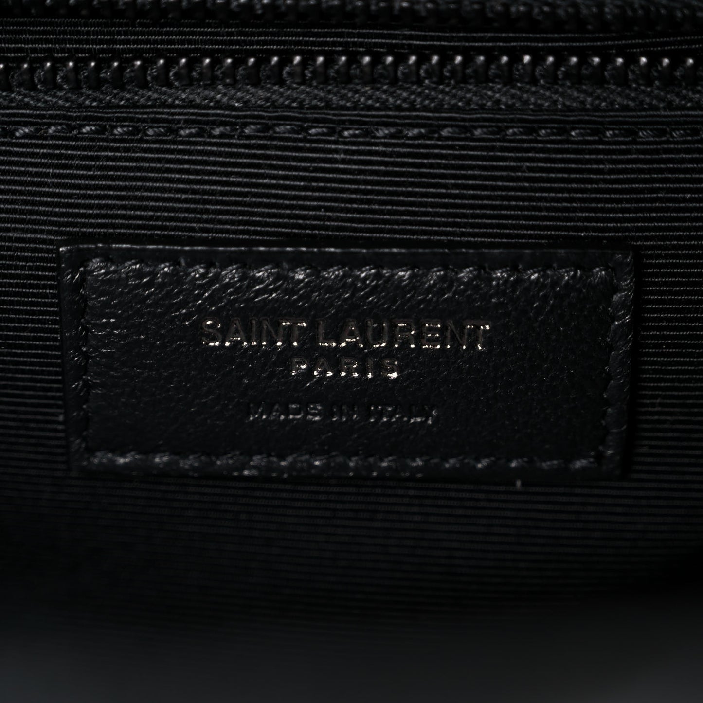 Grain De Poudre Textured Mixed Matelasse Large Triquilt Monogram Monochrome Satchel Black