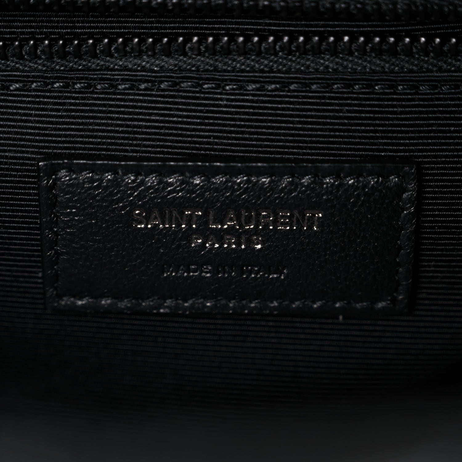 Saint Laurent Grain De Poudre Textured Mixed Matelasse Large Triquilt Monogram Monochrome Satchel Black 6 of 11
