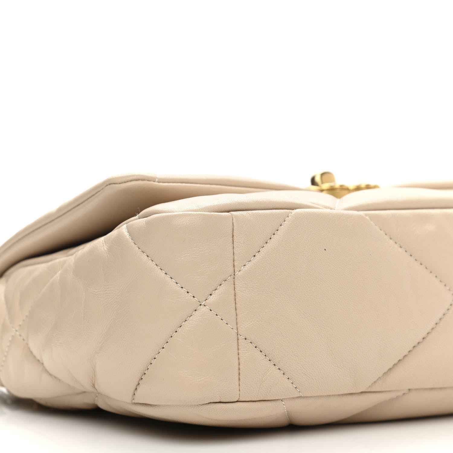 Chanel Lambskin Quilted Medium Chanel 19 Flap Beige 9 of 11