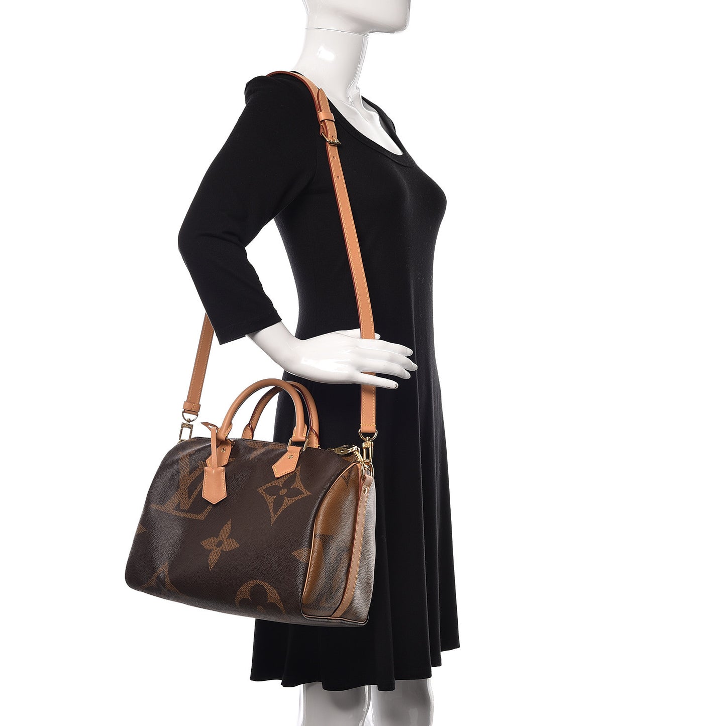Reverse Monogram Giant Speedy Bandouliere 30