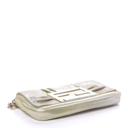 Fendi Metallic Calfskin Mia Pochette Silver 4 of 15