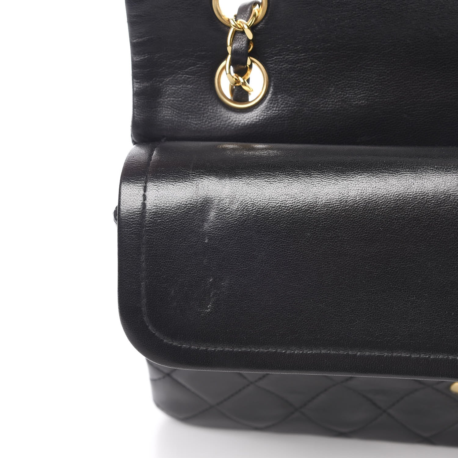 Chanel Lambskin Quilted Medium Double Flap Black 13 of 16