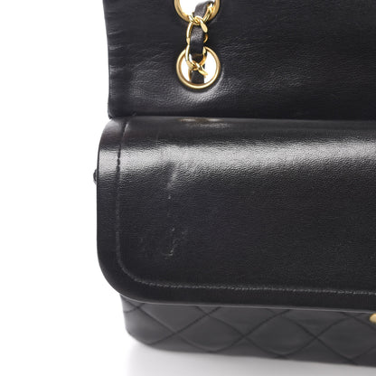 Chanel Lambskin Quilted Medium Double Flap Black 13 of 16