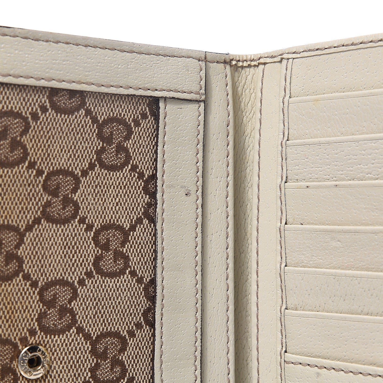 Gucci Monogram Continental Charmy Wallet White 7 of 15