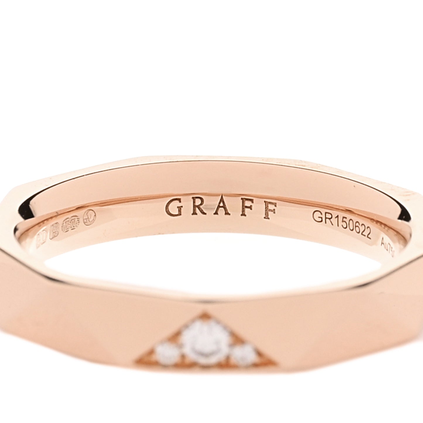 18K Rose Gold Diamond Laurence Graff Signature Pave Band Ring 46 3.75