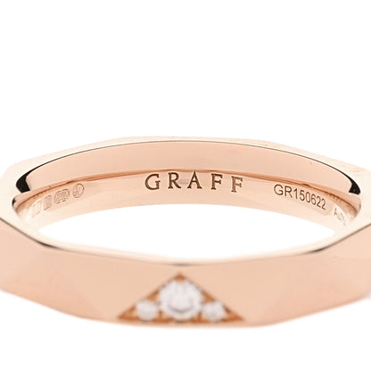 Graff 18K Rose Gold Diamond Laurence Graff Signature Pave Band Ring 46 3.75 4 of 5