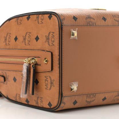 MCM Visetos Medium Boston Bag Cognac 8 of 11